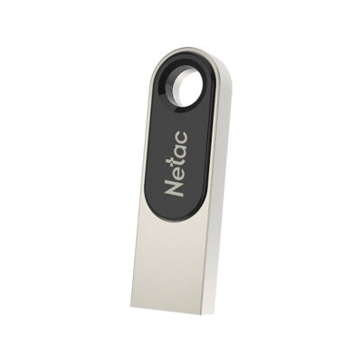 Флеш-диск 64 GB NETAC U278, USB 2.0, металлический корпус, серебристый/черный, NT03U278N-064G-20PN, 513714