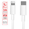 Кабель USB Type-C-Lightning с поддержкой быстрой зарядки, белый, 1 м, SONNEN, медный, 513612, 513612