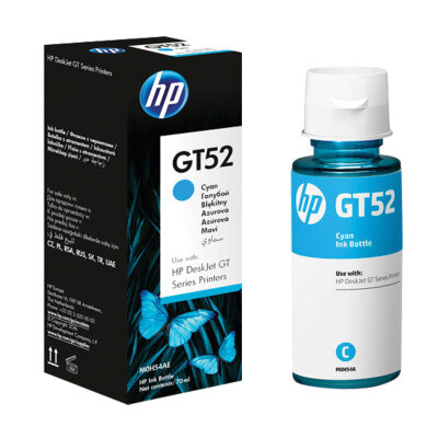 Чернила HP GT52 (M0H54AE) для InkTank 315/410/415, SmartTank 500/515/615 голубые, ресурс 8000 страниц, оригинальные, 362322