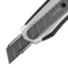 Нож канцелярский мощный 18 мм BRAUBERG "Heavy duty", автофиксатор, резиновые вставки, металл, 237158, 237158