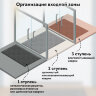 Коврик придверный 60х90 см, СЕРЫЙ, грязезащитный, 430 г/м2, ПОЛУКРУГ, фактурный рисунок ЧЕШУЙКИ, ЛЮБАША, 701052, 701052