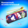 Пенал ЮНЛАНДИЯ, 1 отделение, полиэстер, "Football", черный, 19х4х6 см, 270269, 270269