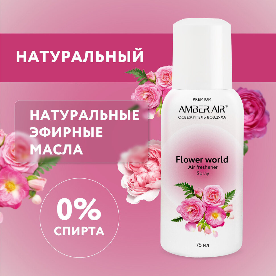 Сменный баллон аэрозольный 75 мл (аналог TORK, Система А1) AMBER AIR "Цветочный мир", 2256, 608723