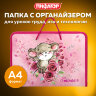 Папка для труда на молнии с ручками ПИФАГОР А4, 1 отделение, пластик, органайзер, "Mouse", 270877, 270877