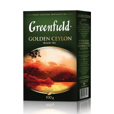 Чай листовой GREENFIELD "Golden Ceylon ОРА" черный цейлонский крупнолистовой 100 г, 0351, 620222