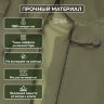 Дождевик-плащ хаки С КАРМАНАМИ многоразовый на молнии, размер 60-62, рост 170-176, ГРАНДМАСТЕР, 610885, 610885