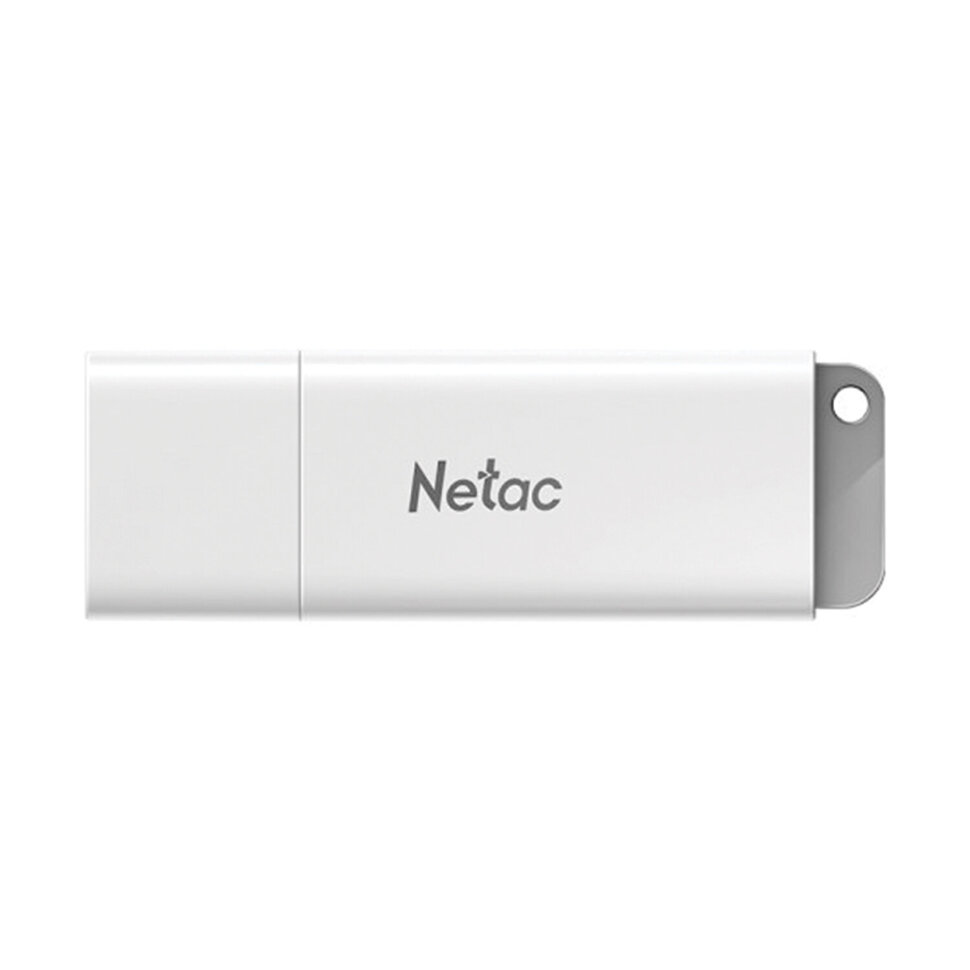 Флеш-диск 64 GB NETAC U185, USB 2.0, белый, NT03U185N-064G-20WH, 513704