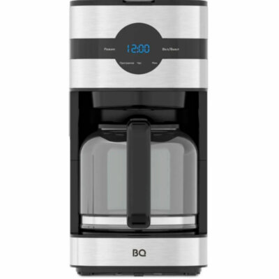 Кофеварка капельная BQ (БИ-КЬЮ) CM2002, 900 Вт, объем 1,5 л, поддержание температуры, серебристая, 86198275, 457490