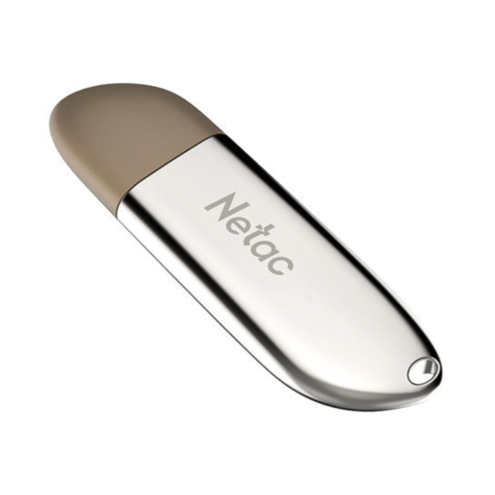 Флеш-диск 16 GB NETAC U352, USB 2.0, металлический корпус, серебристый, NT03U352N-016G-20PN, 513695