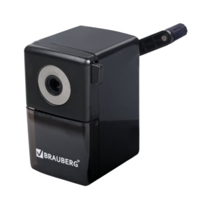 Точилка механическая BRAUBERG "BLACK JACK", крепление к столу, металлический механизм, цвет чёрный, 222516, 222516