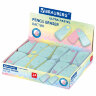 Ластик BRAUBERG "ULTRA PASTEL", 57х24х15 мм, пастельные цвета ассорти, бирюзовый пластиковый держатель, 272688, 24 штук, 272688