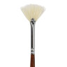 Кисть художественная профессиональная BRAUBERG ART CLASSIC, щетина, веерная, № 2, длинная ручка, 200742, 5 штук, 200742