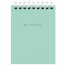 Блокнот МАЛЫЙ ФОРМАТ А7, 75х105 мм, 40 л., гребень, картон, клетка, BRAUBERG "Minimal Pastel", 116431, 116431