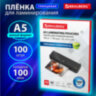 Пленки-заготовки для ламинирования МАЛОГО ФОРМАТА, А5, КОМПЛЕКТ 100 шт., 100 мкм, BRAUBERG, 530805, 530805