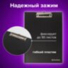 Папка-планшет BRAUBERG "Contract", А4 (315х230 мм), с прижимом и крышкой, пластиковая, черная, сверхпрочная, 1,5 мм, 223489, 223489