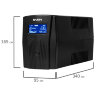 Источник бесперебойного питания SVEN Pro 650, 650VA (390W), 2 евророзетки, 2 розетки RJ45, SV-013844, 354289