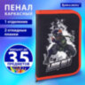 Пенал BRAUBERG, 1 отделение, 2 откидные планки, полиэстер, 21х14 см, "Ninja", 270313, 270313