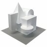 Картон белый А4 немелованный, 10 листов, в папке, BRAUBERG, 200х290 мм, "Домики", 113564, 113564