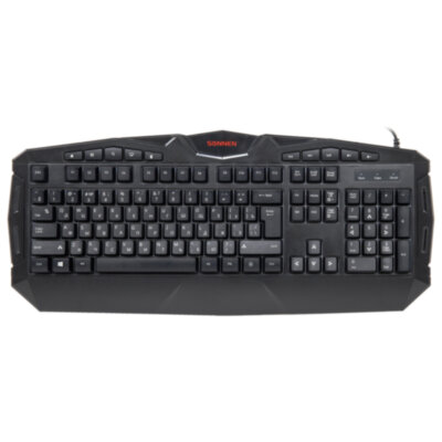 Клавиатура проводная игровая SONNEN Q9M, USB, 114 клавиш, РАДУЖНАЯ LED-подсветка, черная, 513511, 513511