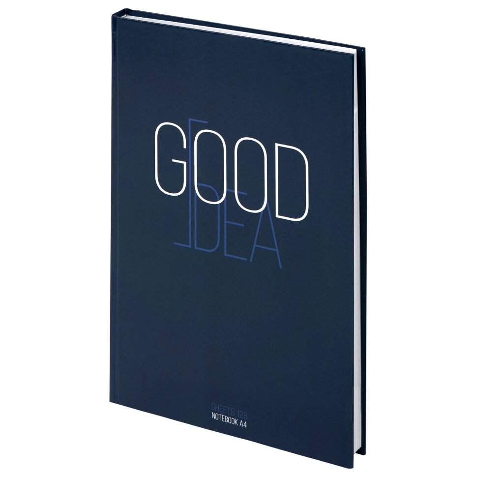 Блокнот БОЛЬШОЙ ФОРМАТ (205х290 мм) А4, 128 л., твердый, клетка, STAFF, "Good Idea", 114406, 114406