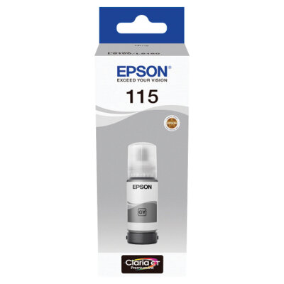 Чернила EPSON 115 (C13T07D54A) для СНПЧ L8160/L8180, серые, объем 70 мл, ОРИГИНАЛЬНЫЕ, 364023