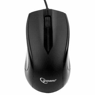 Мышь проводная GEMBIRD MUSOPTI9-905U, USB, 2 кнопки + 1 колесо-кнопка, оптическая, черная, 512008