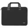 Сумка портфель HEIKKI ULTRA (ХЕЙКИ) с отделением для ноутбука 15,6", Total black, черная, 28х39х3 см, 272609, 272609