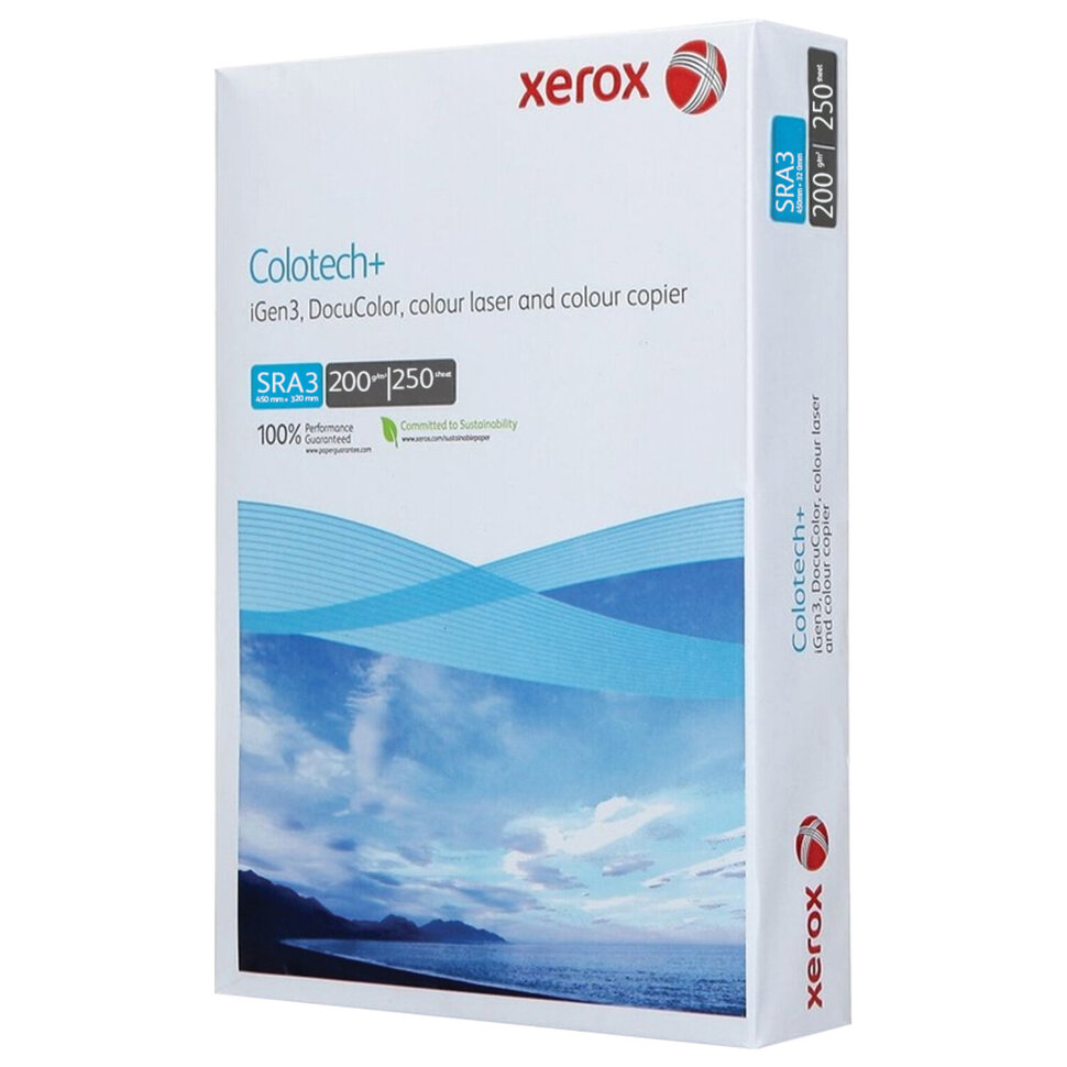 Бумага для цветной лазерной печати SRA3, 200 г/м2, 250 л., XEROX COLOTECH+, Австрия, 161% CIE, 003R95842, 115605