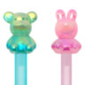 Ручка с акриловым топпером шариковая FUNSTER (ФАНСТЕР) "BEAR&BUNNY", СИНЯЯ, ассорти, пишущий узел 0,7 мм, линия письма 0,35 мм, 144372, 24 штук, 144372