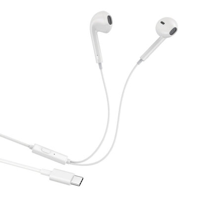 Наушники с микрофоном (гарнитура) VIXION PRO VS-20, проводные, 1,2 м, Type-C, белый, 06319, БП-00001068, 514417
