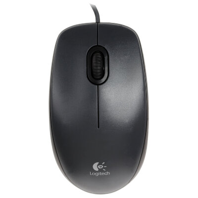 Мышь проводная LOGITECH M100, USB, 2 кнопки + 1 колесо-кнопка, оптическая, черно-серая, 511454