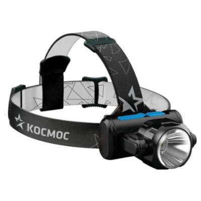 Фонарь налобный аккумуляторный КОСМОС, 5 Вт, COB, Li-ion, 3 режима, заряд от USB, KOCH5WLi-On, 238273