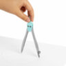 Готовальня BRAUBERG SCHOOL KIT, 11 предметов, циркуль 115 мм, циркуль 125 мм, чертежные принадлежности, мятный цвет, 210706, 210706