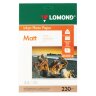 Фотобумага матовая, А4, 230 г/м2, односторонняя, 50 листов, LOMOND, 0102016, 360930