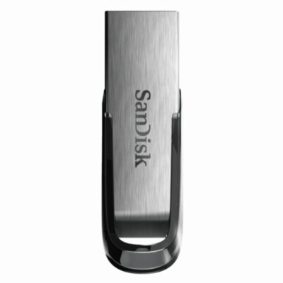 Флеш-диск 32 GB, SANDISK Ultra Flair, USB 3.0, металлический корпус, серебристый/черный, SDCZ73-032G-G46, 512218