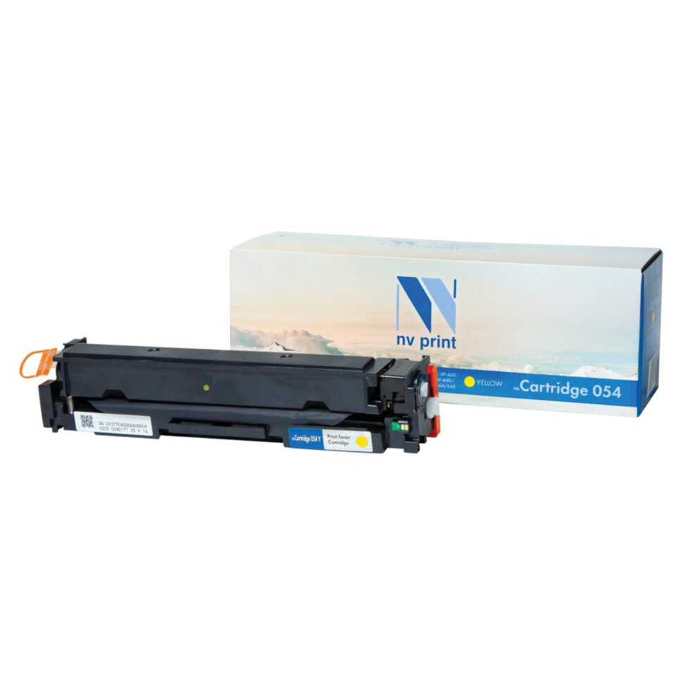 Картридж лазерный NV PRINT (NV-054Y) для Canon LBP 621/623, MF 641/643/645, желтый, ресурс 1200 страниц, 363764