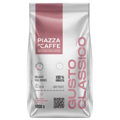 Кофе в зернах PIAZZA DEL CAFFE "Gusto Classico" 1 кг, 1774-06, 622758