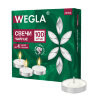 Свечи чайные литые в гильзе WEGLA (ВЕГЛА) EXTRA, до 4 часов горения, вес 10 грамм, КОМПЛЕКТ 100 штук, 702572, 702572