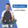Рюкзак BRAUBERG HIGH SCHOOL универсальный, 3 отделения, "Осень 2", темно-серый, 46х31х18 см, 270759, 270759