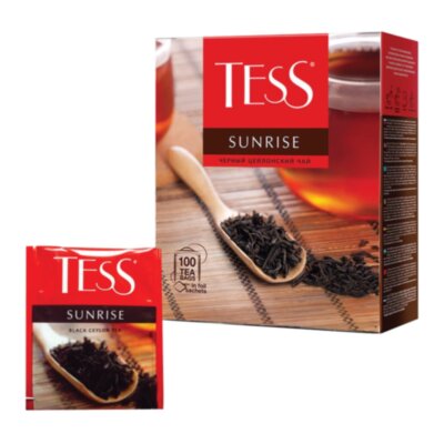Чай TESS "Sunrise" черный цейлонский, 100 пакетиков в конвертах по 1,8 г,, 0918-09, 621033
