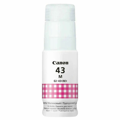 Чернила CANON (GI-43M) для СНПЧ Pixma G540 / G640, пурпурные, 8000 стр., оригинальные, 4680C001, 364292