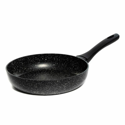 Сковорода 24 см, антипригарное покрытие, soft-touch ручка, SCOVO "Hi-Black", HB-003, 700964