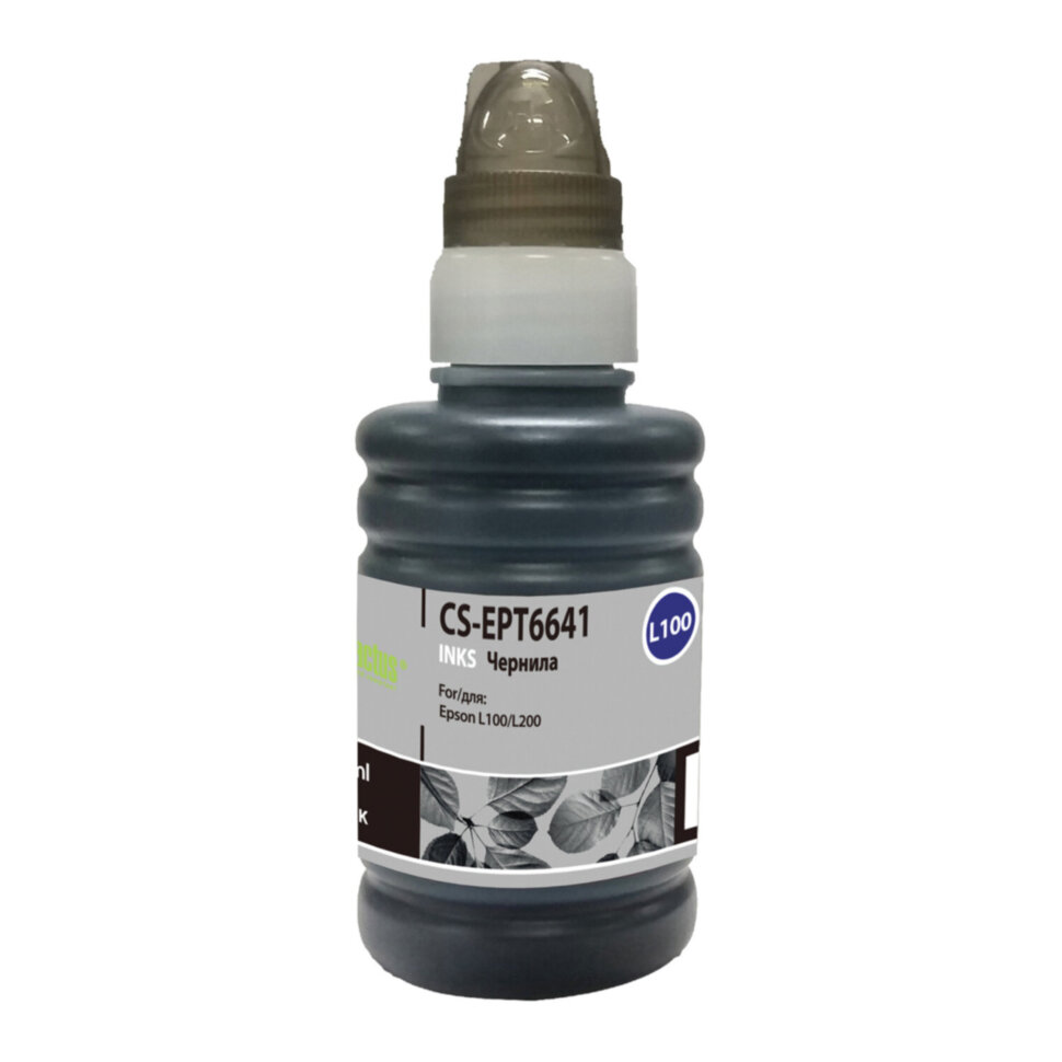 Чернила CACTUS (CS-EPT6641) для СНПЧ EPSON L100/L110/L200/L210/L300, черные, 0,1 л, 361916