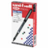 Ручка-роллер Uni-Ball Eye, ЧЕРНАЯ, корпус серебро, узел 0,5 мм, линия 0,3 мм, UB-150 BLACK, 144119
