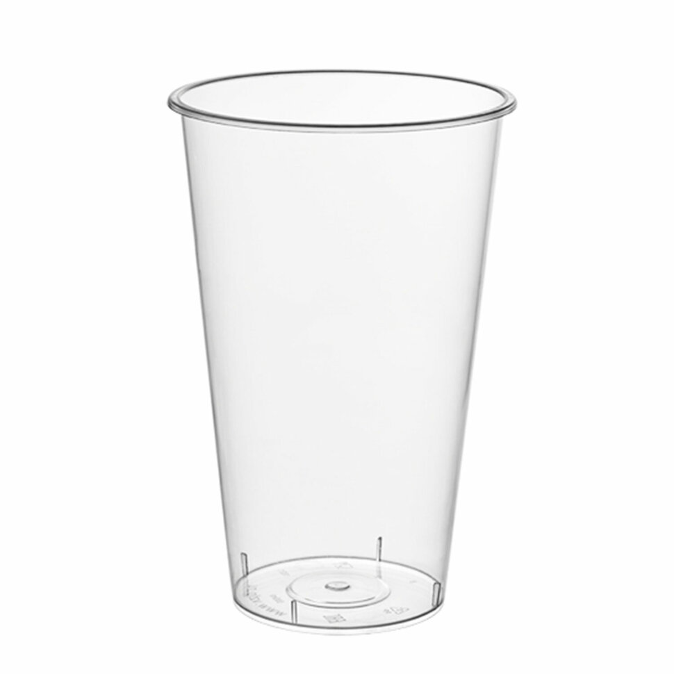 Стакан одноразовый пластиковый, прозрачный, сверхплотный, 500 мл, "Bubble Cup", ВЗЛП, 1021ГП, 500 штук, 609244