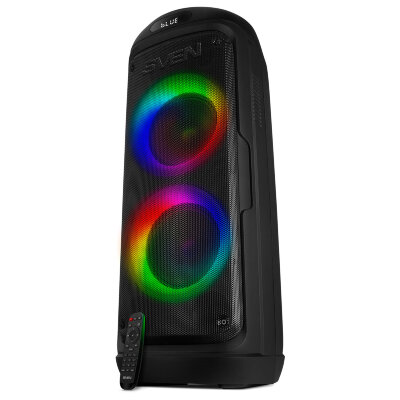Колонка портативная SVEN PS-770, 100 Вт, TWS, Bluetooth, FM, USB, microSD, LED-дисплей, черный, SV-021719, 514318