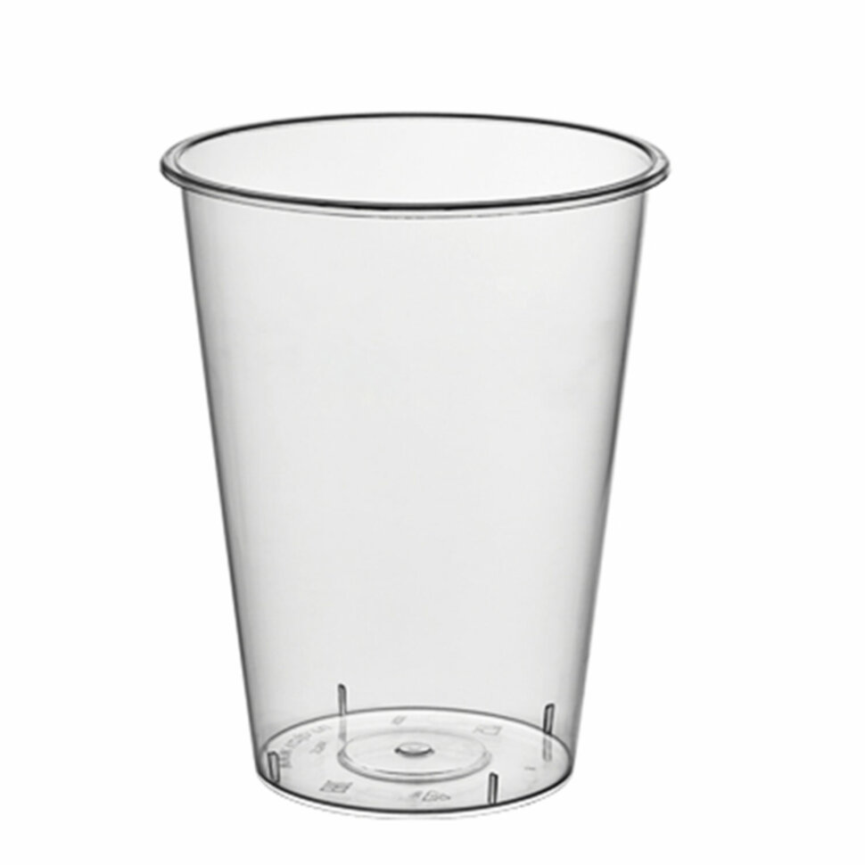 Стакан одноразовый пластиковый, прозрачный, сверхплотный, 375 мл, "Bubble Cup", ВЗЛП, 1020ГП, 500 штук, 609243