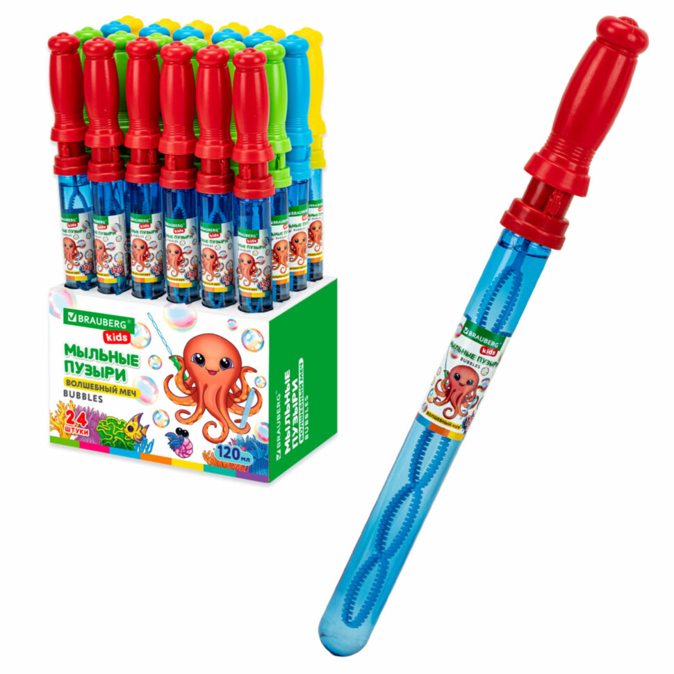 Мыльные пузыри 120 мл, "Волшебный меч", BRAUBERG KIDS, 665452, 24 штук, 665452