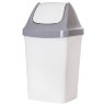 Ведро мусорное с КРЫШКОЙ (качающейся) 50 литров,"СВИНГ", 73х40х35 см, серое, IDEA, М 2464, М2464, 600160