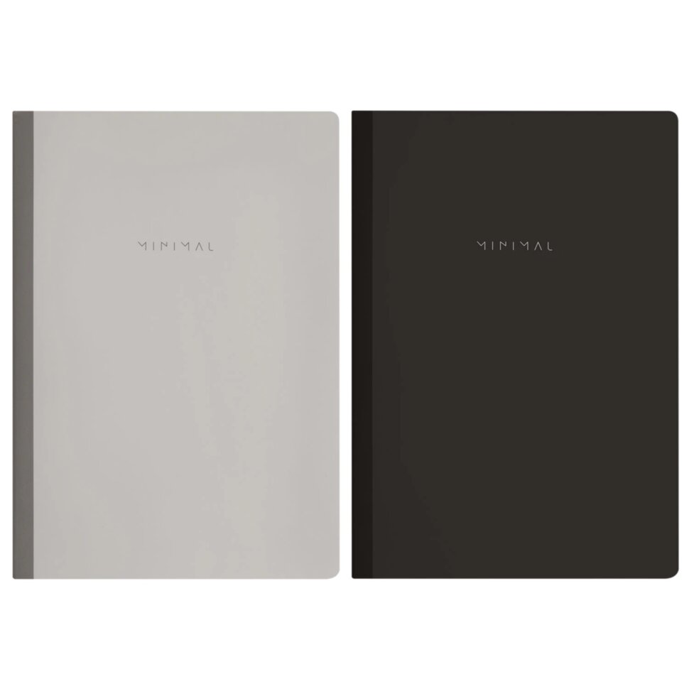 Тетрадь А4 96 л. BRAUBERG, на сшивке с корешком, клетка, обложка картон, "Minimal Classic", 405281, 405281